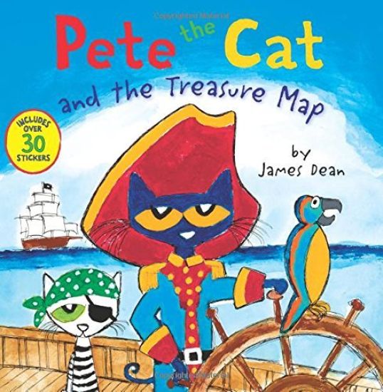 Pete the Cat and the Treasure Map: Includes Over 30 Stickers!