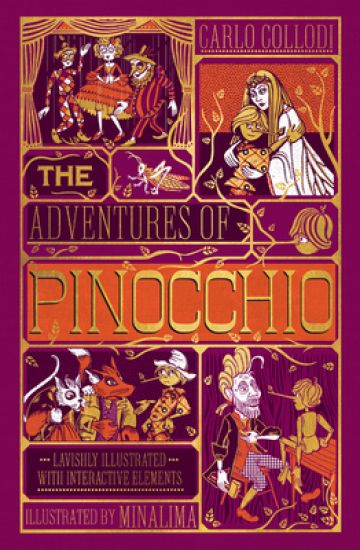 The Adventures of Pinocchio (MinaLima Edition) – Carlo Collodi, kirjan kansikuva