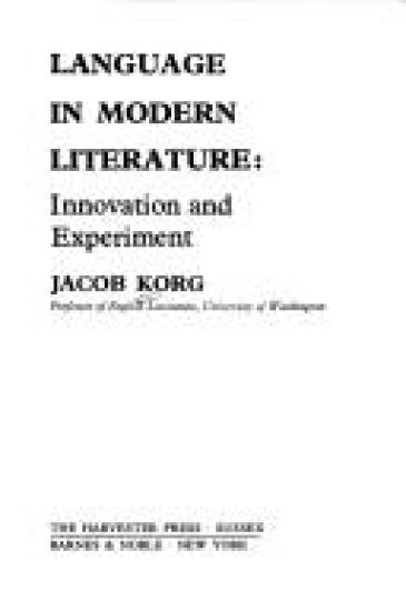 Language in Modern Literature