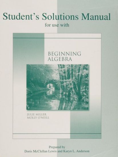 Student's Solutions Manual for Use with Beginning Algebra