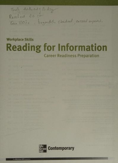 Workplace Skills: Reading for Information, Student Workbook