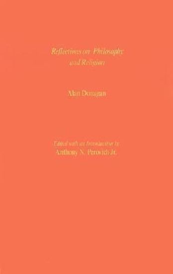 Reflections on Philosophy and Religion – Alan Donagan, kirjan kansikuva