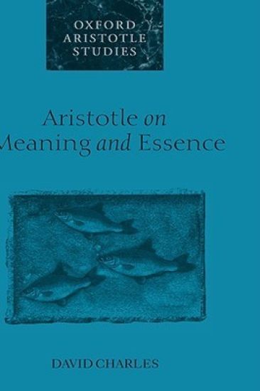 Aristotle on Meaning and Essence