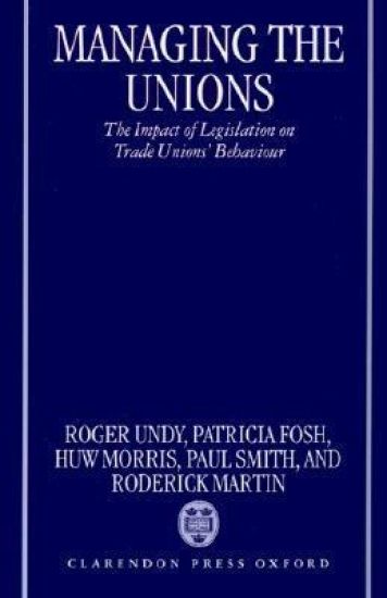 Managing the Unions
