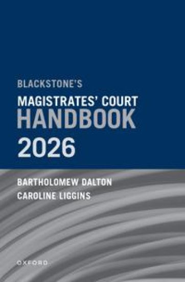 Blackstoneâs Magistrates' Court Handbook 2026
