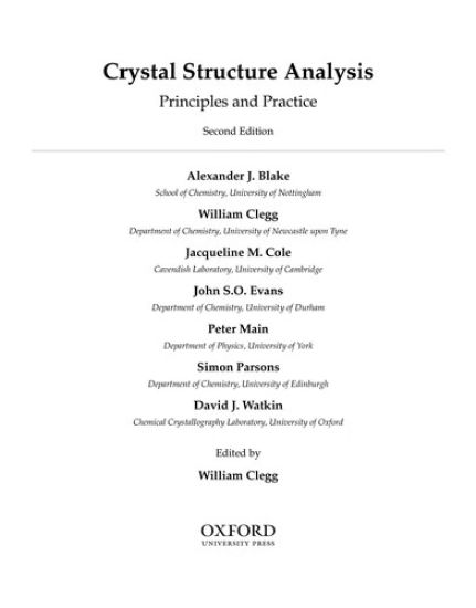 Crystal Structure Analysis