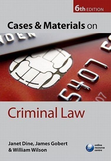 Cases and Materials on Criminal Law – Janet Dine, kirjan kansikuva