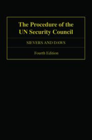 The Procedure of the UN Security Council – Loraine Sievers, kirjan kansikuva