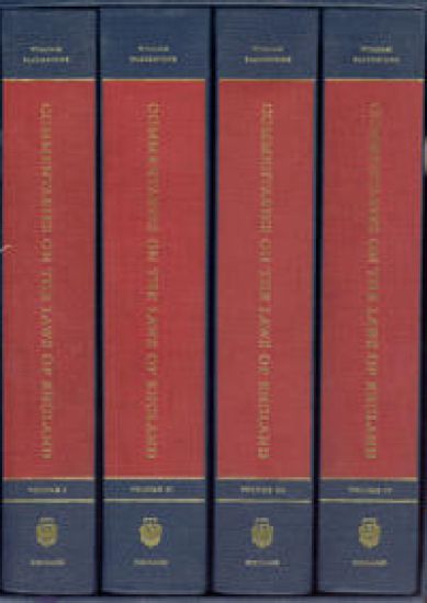Commentaries on the Laws of England, A Facsimile of the First Edition of 1765-1769