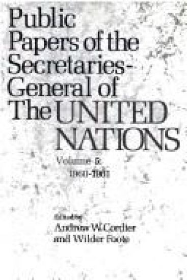 Public Papers of the Secretaries-General of the United Nations