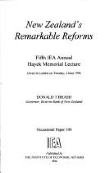 New Zealand's Remarkable Reforms