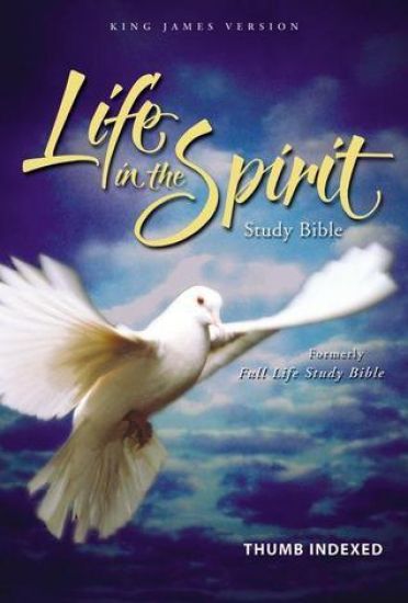 KJV, Life in the Spirit Study Bible, Bonded Leather, Burgundy, Thumb Indexed, Red Letter
