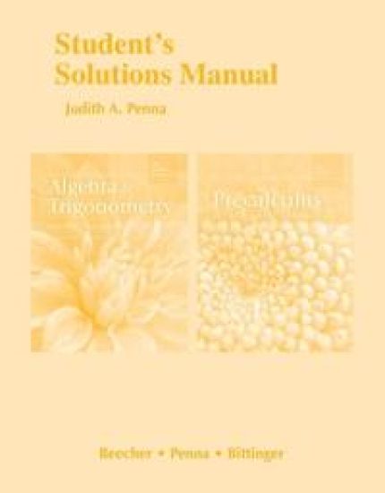 Student Solutions Manual for Algebra and Trigonometry and Precalculus