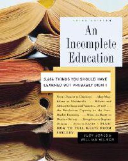 An Incomplete Education – Judy Jones, kirjan kansikuva