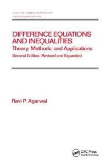 Difference Equations and Inequalities – Ravi P. Agarwal, kirjan kansikuva