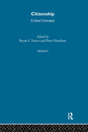 Citizenship – Professor Bryan S Turner, kirjan kansikuva