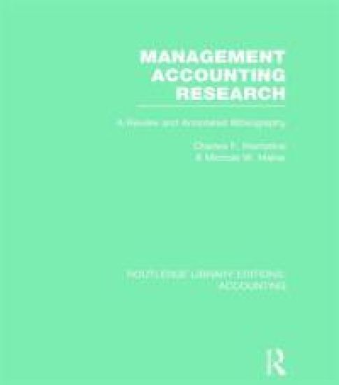 Management Accounting Research (RLE Accounting)
