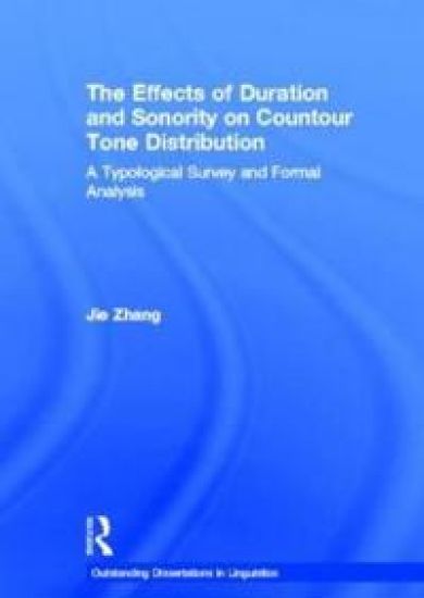 The Effects of Duration and Sonority on Countour Tone Distribution – Jie Zhang, kirjan kansikuva