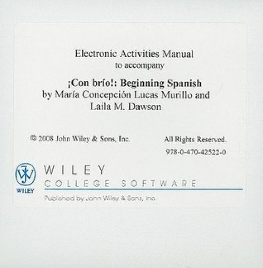 Con Brio: Beginning Spanish, Electronic Activities Manual