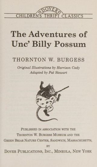 The Adventures of Unc' Billy Possum