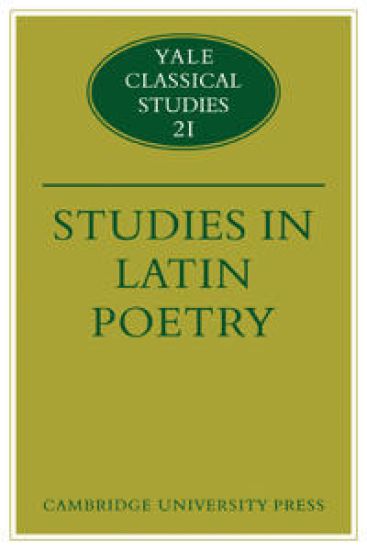 Studies in Latin Poetry
