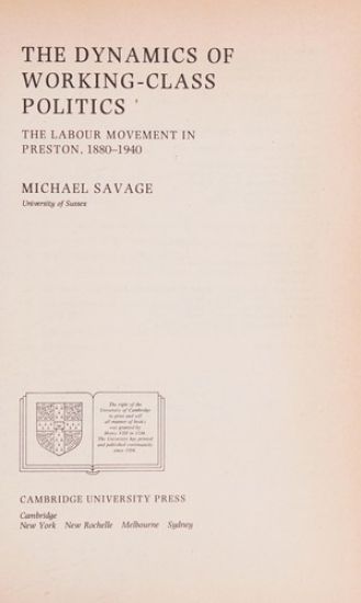 The Dynamics of Working-class Politics