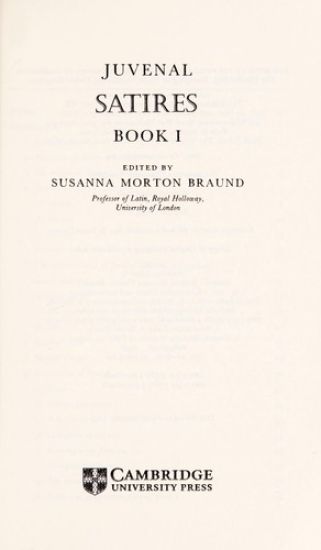 Juvenal: Satires Book I