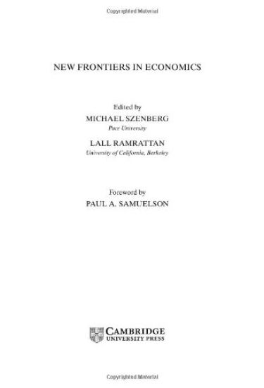 New Frontiers in Economics