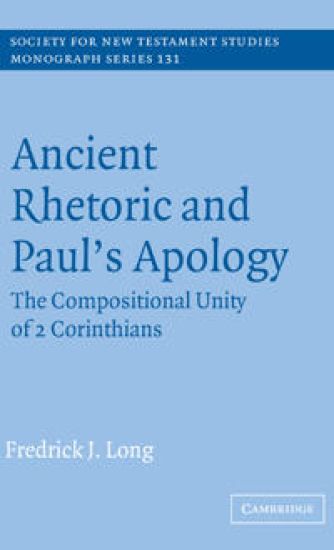 Ancient Rhetoric and Paul's Apology