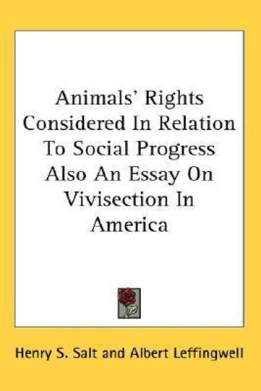 ANIMALS' RIGHTS CONSIDERED IN RELATION T