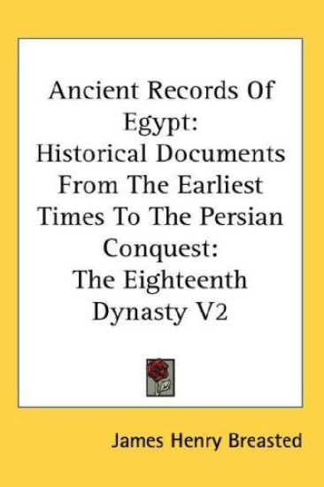 ANCIENT RECORDS OF EGYPT: HISTORICAL DOC – JAMES HENR BREASTED, kirjan kansikuva
