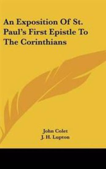 Exposition Of St. Paul's First Epistle To The Corinthians