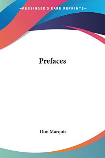 Prefaces – Don Marquis, kirjan kansikuva