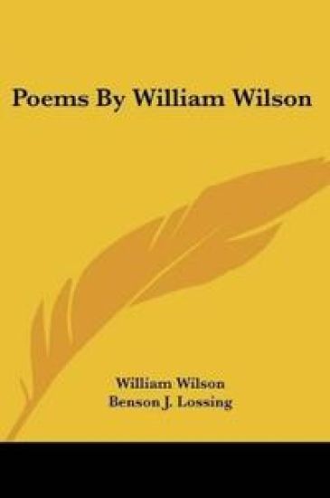 Poems By William Wilson – William Wilson, kirjan kansikuva