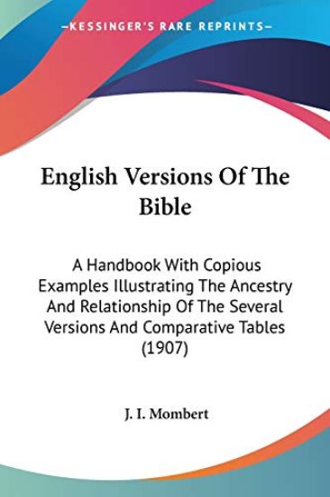 English Versions Of The Bible – J. I. Mombert, kirjan kansikuva