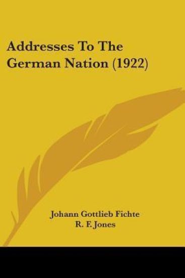 Addresses To The German Nation 1922