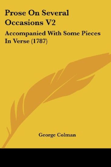 Prose On Several Occasions