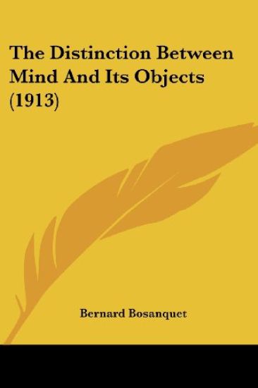 The Distinction Between Mind And Its Objects