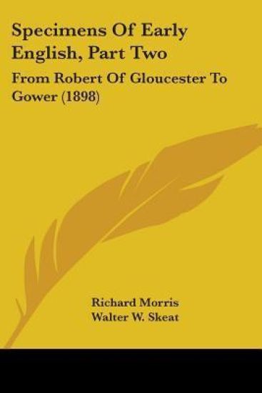 Specimens Of Early English – Richard Morris, kirjan kansikuva