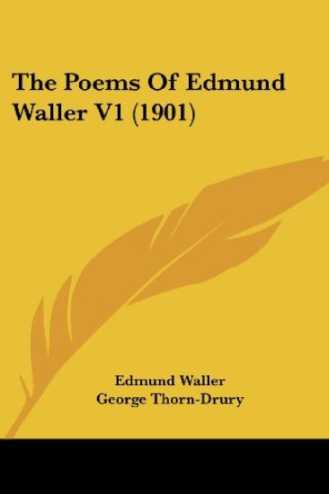 The Poems Of Edmund Waller