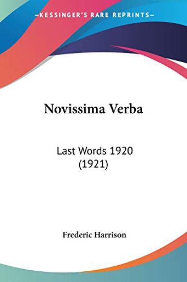 Novissima Verba