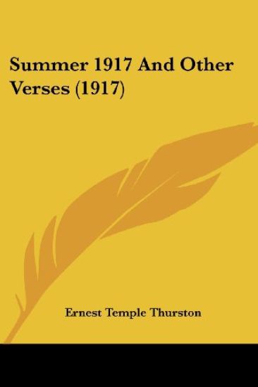 Summer 1917 And Other Verses