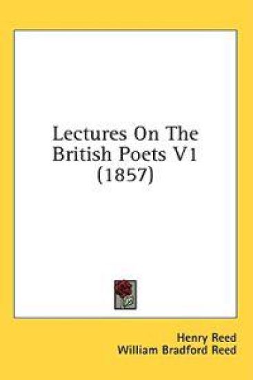 Lectures On The British Poets