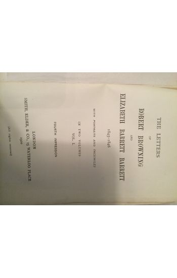 The Letters of Robert Browning and Elizabeth Barrett Barrett, 1845-1846 – Robert Browning, kirjan kansikuva
