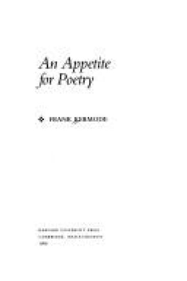An Appetite for Poetry