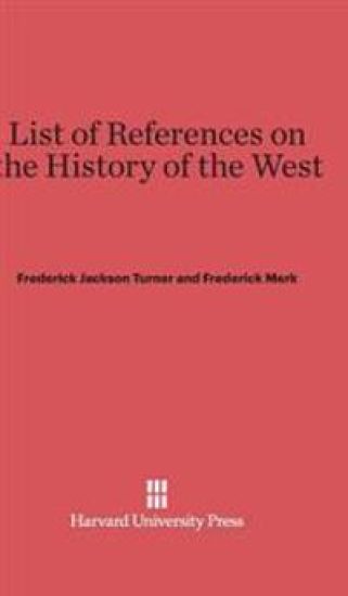 List of References on the History of the West