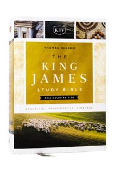 The King James Study Bible, Full-Color Edition, Cloth-bound Hardcover, Red Letter