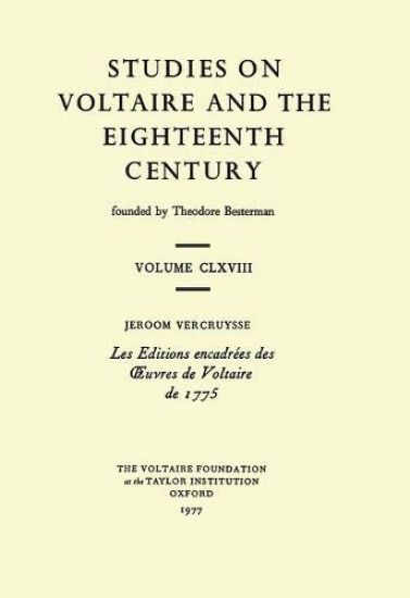 Les Editions encadrées des œuvres de Voltaire de 1775