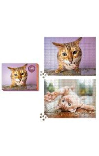 Cats on Catnip 2-in-1 Double-Sided 1,000-Piece Puzzle