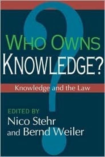 Who Owns Knowledge? – Nico Stehr, kirjan kansikuva